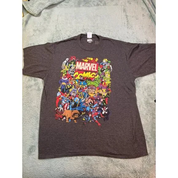 Men's Marvel Comic Heroes T-Shirt - Black - US UK (X Large) - Picture 2 of 8